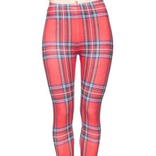 Load image into Gallery viewer, Wholesale 2 Pack: Miz Holiday Plaid: Red Green graphic Leggings SML
