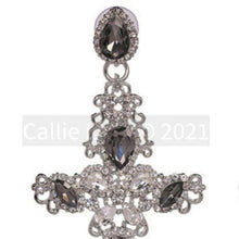 Charger l&#39;image dans la galerie, Wholesale 2Pack: Callie Christian Baroque Cross Rhinestone Earrings
