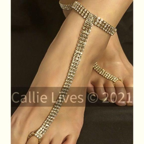 Wholesale: 5 Pack: Callie Beach Queen: Rhinestone Toe and Ankle Jewelry