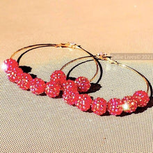 Charger l&#39;image dans la galerie, Callie Candy Ball: Shimmering Charm Hoop Earring
