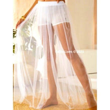 Load image into Gallery viewer, Wholesale: Callie White Mesh: Tulle Swim CoverUp Maxi Skirt
