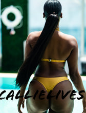Lade das Bild in den Galerie-Viewer, Xena Queen: Gold Strappy Demi Thong Bikini, Swimwear, CallieLives 
