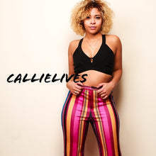 Load image into Gallery viewer, Stasia Circus Tent: PolyScuba Flared Stripe Pant, Skinny Pants &amp; Palazzos &amp; Other Cute Bottoms, CallieLives 
