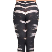 Ladda upp bild till gallerivisning, Wholesale 4 Pack: Miz Plus: Zebra Fur 3D illusion Print Capri Leggings XL
