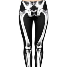 Carica l&#39;immagine nel visualizzatore di Gallery, Wholesale 4 Pack: Miz Bones: X-Ray Skeleton Legs 3D illusion Graphic Leggings XL
