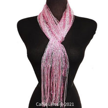 Load image into Gallery viewer, Wholesale 4PK: Callie Shimmery Metallic Long Layering Scarves
