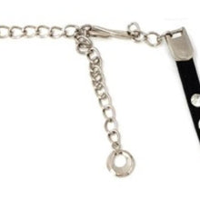 Load image into Gallery viewer, Wholesale 3 PK: Callie Bling: Vintage Style Skinny Rhinestone Elastic Vegan Leather Belts
