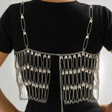 Charger l&#39;image dans la galerie, Wholesale 2 Pack: Stasia Safety: Metal Pin Cropped Bodychain Festival Top O/S
