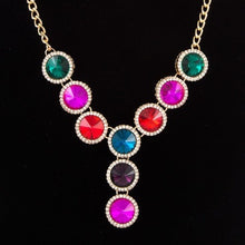 Load image into Gallery viewer, Wholesale 3Pack: Callie Bling: Rhinestone Gem Droplet Golden Y-Neck Necklace
