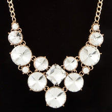 Load image into Gallery viewer, Callie Bling: Big Baby Rhinestone Gem Cluster Bib Gold Necklace
