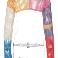 Load image into Gallery viewer, Wholesale 2 Pack: Stasia Contrast Crochet: Color Block Sleeve Sweater Shrug PINK ONE SIZE FITS S/M
