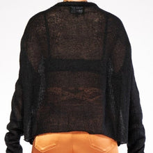 Load image into Gallery viewer, Wholesale 3 Pk: Miz Now You See Me: See-Thru Raw Knit Relaxed Fit Sweater Black Army Green

