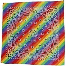 Cargar imagen en el visor de la galería, Wholesale 3 Pack: Stasia Paisley: Tie Dye Rainbow Bandana Scarves
