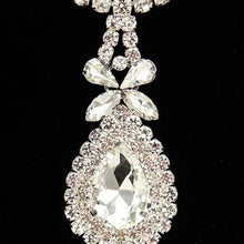 Ladda upp bild till gallerivisning, Wholesale 2Pack: Callie Teardrop Diamond: Large Rhinestone Crystal Bling Pave Silver Choker
