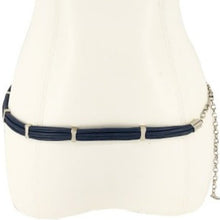 Ladda upp bild till gallerivisning, Wholesale 4 PK: Elaine on the Hook: Silver Buckle Skinny Chain Vegan Leather Belt
