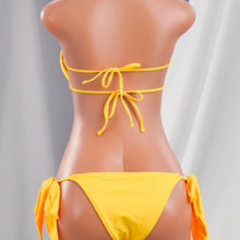 Lade das Bild in den Galerie-Viewer, Wholesale 2 Pack: Stasia Booblicious Neon Coral Dangling Rhinestone Charm String Bikini
