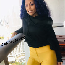 Load image into Gallery viewer, Callie Curvy Biker: Gold High-Waist Shorts Gold Zipper (PLUS), Shorts and Skirts, CallieLives 
