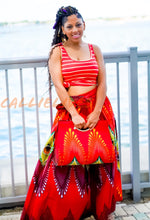 Load image into Gallery viewer, Callie Peacock Maxi: Ankara Feather Skirt and Handbag Set, Shorts and Skirts, CallieLives 
