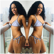 Carica l&#39;immagine nel visualizzatore di Gallery, Callie Stitched: White Contrast String Bikini, Swimwear, CallieLives 
