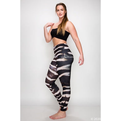 Wholesale Miz Plus: Zebra Fur 3D illusion Print Leggings XL, Leggings & Joggers, CallieLives 