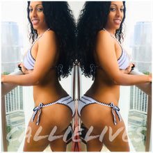 Carica l&#39;immagine nel visualizzatore di Gallery, Callie Stitched: White Contrast String Bikini, Swimwear, CallieLives 
