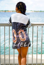 Load image into Gallery viewer, Callie: Double 0 Hustle Sequin Jersey Shirt Dress, Dresses, CallieLives 
