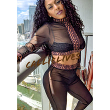 Load image into Gallery viewer, Xena Grecian: Black Brown Greek Sheer Pants Set, Sets, CallieLives 
