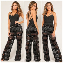 Charger l&#39;image dans la galerie, Xena Fringe Sequin: Bandage Sheer Romper Jumper, Rompers and Catsuits, CallieLives 
