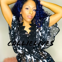 Load image into Gallery viewer, Callie Sheer Stardom: Kimono Cape Styled Blouse, Tops, CallieLives 
