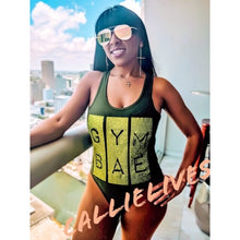 Load image into Gallery viewer, Callie Gym Bae: Workout Leotard Glitter Green S L, Active Wear, CallieLives 
