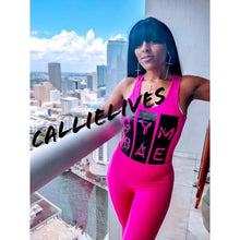 Load image into Gallery viewer, Callie Gym Bae: Workout Pink Leotard Legging Set, Active Wear, CallieLives 
