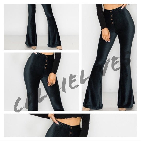 Callie Emerald Flare: Velour Stretch Corduroy Pant, Skinny Pants & Palazzos & Other Cute Bottoms, CallieLives 