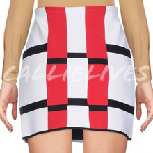 Lade das Bild in den Galerie-Viewer, Callie ALAÏA ColorBlock Grid Rectangle Mini Skirt, Shorts and Skirts, CallieLives 
