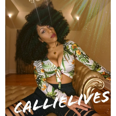 Stasia Stretchy: Safari Green Leaf Custom Crop Top, Tops, CallieLives 