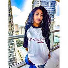 Load image into Gallery viewer, Miz Pink Survivor: Baseball 3/4 Identaholic Tee, Tops, CallieLives 
