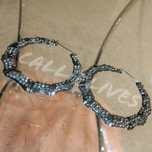 Load image into Gallery viewer, Callie Bamboo: Bling 80s Vintage Style Earrings, Jewelry, CallieLives 
