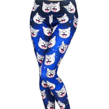 Ladda upp bild till gallerivisning, Wholesale 3Pack: Callie Plus: Starry Gray Space Cats 3D illusion Graphic Leggings XL
