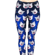 Load image into Gallery viewer, Callie Plus: Starry Gray Space Cats 3D illusion Graphic Leggings XL
