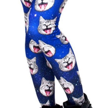 Load image into Gallery viewer, Wholesale 3Pack: Callie Plus: Starry Gray Space Cats 3D illusion Graphic Leggings XL

