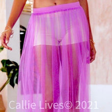 Load image into Gallery viewer, Wholesale: Stasia Lavender: Mesh Tulle CoverUp Maxi Skirt 2PK
