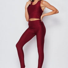 Load image into Gallery viewer, Wholesale 4 Pack: Callie Scrunch Booty Plus: 2X Crop Racerback Top High Waist Buttlifting Leggings
