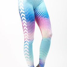Load image into Gallery viewer, Wholesale 4 Pack: Stasia Up: Rainbow Ombre Geo Arrow Graphic Leggings
