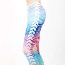 Load image into Gallery viewer, Wholesale 4 Pack: Stasia Up: Rainbow Ombre Geo Arrow Graphic Leggings
