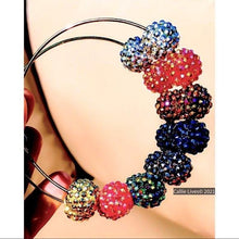Charger l&#39;image dans la galerie, Wholesale: 4 Pack: Callie Candy Ball: Shimmering Charm Hoop Earring

